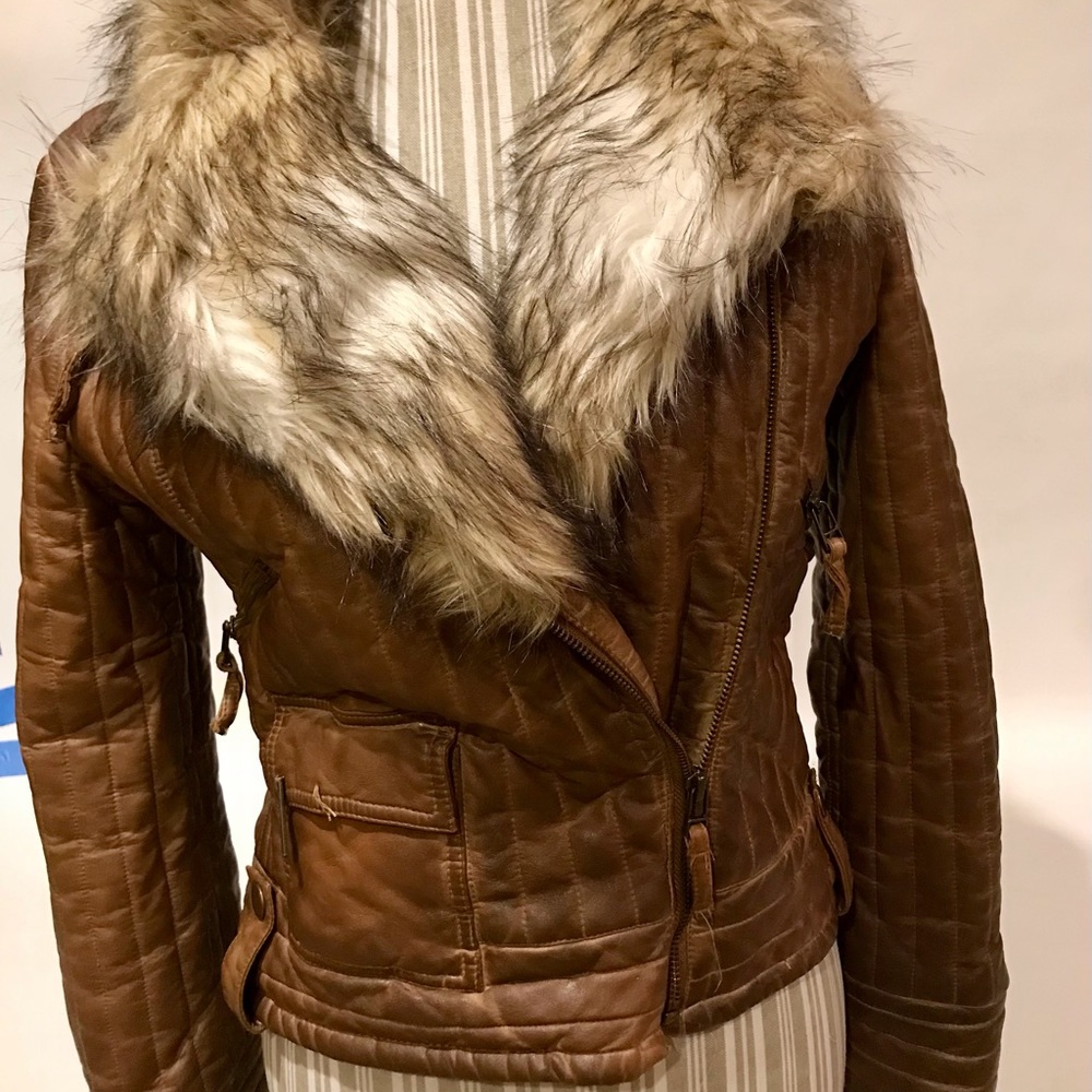 Guess Faux Fur Bomber Jacket
